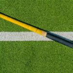 stick and ball on turf